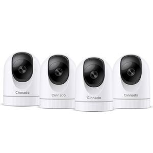 Cinnado 2K Home Security Cameras-2.4Ghz WiFi Indoor Camera with 360° Motion for